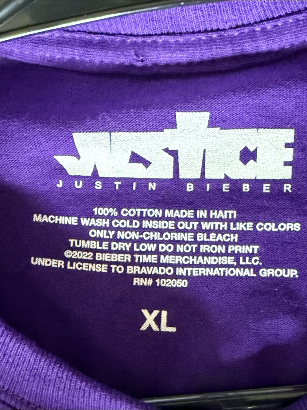 Justin Bieber’s World Tour Graphic Long Sleeve Tee - Size XL - Picture 8 of 8